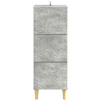 Schubladenschrank 33 x 34,5 x 90 cm Holzwerkstoff Betongrau