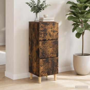 ARDEBO.de - Schubladenschrank Geräucherte Eiche 33 x 34,5 x 90 cm