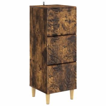 Schubladenschrank Geräucherte Eiche 33 x 34,5 x 90 cm