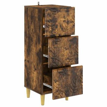 Schubladenschrank Geräucherte Eiche 33 x 34,5 x 90 cm