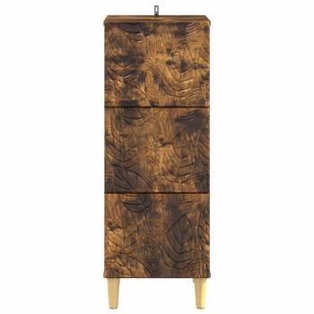 Schubladenschrank Geräucherte Eiche 33 x 34,5 x 90 cm