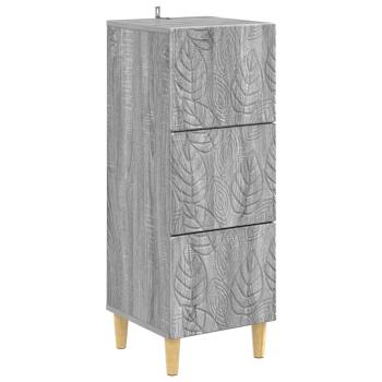 Schubladenschrank Grau Sonoma 33 x 34,5 x 90 cm Holzwerkstoff