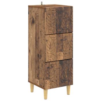 Schubladenschrank Altholz 33 x 34,5 x 90 cm Holzwerkstoff
