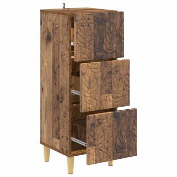 Schubladenschrank Altholz 33 x 34,5 x 90 cm Holzwerkstoff