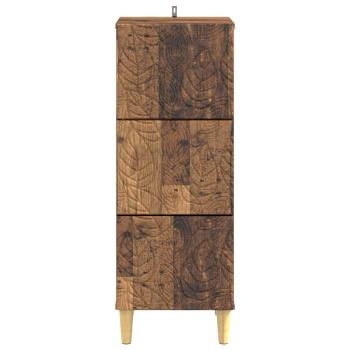 Schubladenschrank Altholz 33 x 34,5 x 90 cm Holzwerkstoff