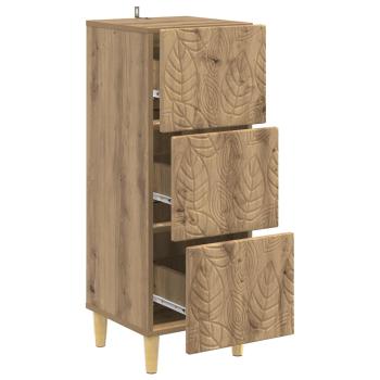 Schubladenschrank 33 x 34,5 x 90 cm Holzwerkstoff Artisan-Eiche