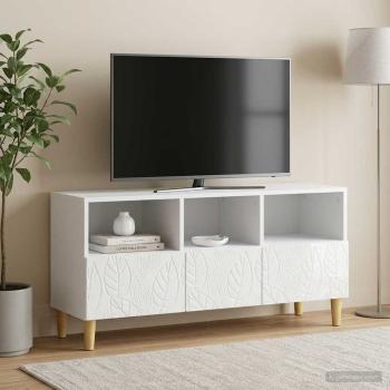 TV-Schränk 102 x 34,5 x 50 cm Hochglanz Weiß Holzwerkstoff