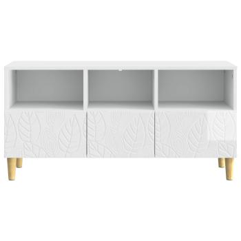 TV-Schränk 102 x 34,5 x 50 cm Hochglanz Weiß Holzwerkstoff