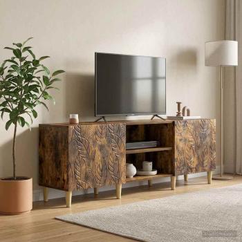 ARDEBO.de - TV-Schränk 150 x 31 x 50 cm Geräucherte Eiche Holzwerkstoff