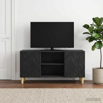 TV-Schränk 102 x 34,5 x 50 cm Schwarz Holzwerkstoff