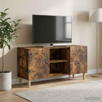 ARDEBO.de - TV-Schränk 102 x 34,5 x 50 cm Geräucherte Eiche Holzwerkstoff