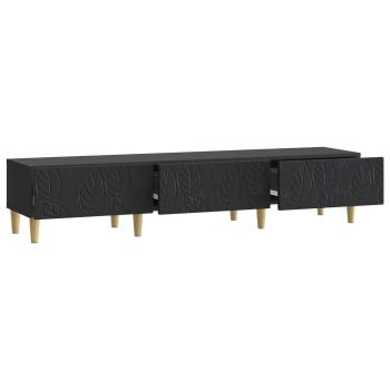 TV-Schränk 147 x 34,5 x 30 cm Schwarz Holzwerkstoff