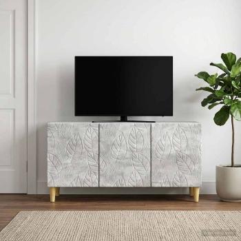 ARDEBO.de - TV-Schränk 99 x 34,5 x 50 cm Betongrau Holzwerkstoff