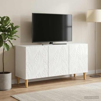ARDEBO.de - TV-Schränk 99 x 34,5 x 50 cm Hochglanz Weiß Holzwerkstoff