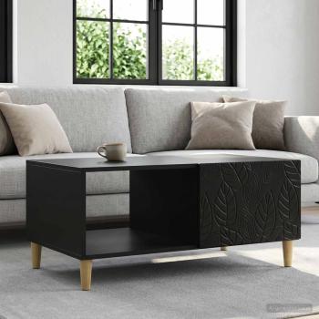 ARDEBO.de - Couchtisch Schwarz 90 x 50 x 40 cm Holzwerkstoff