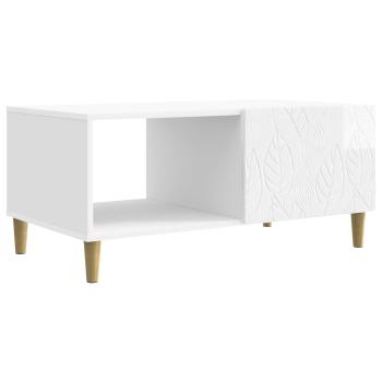 Couchtisch Hochglanz Weiß 90 x 50 x 40 cm Holzwerkstoff