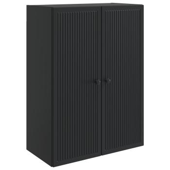Wandschrank Schwarz 66 x 34,5 x 90 cm Holzwerkstoff