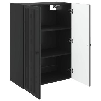 Wandschrank Schwarz 66 x 34,5 x 90 cm Holzwerkstoff