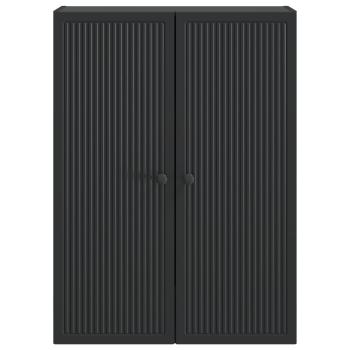 Wandschrank Schwarz 66 x 34,5 x 90 cm Holzwerkstoff