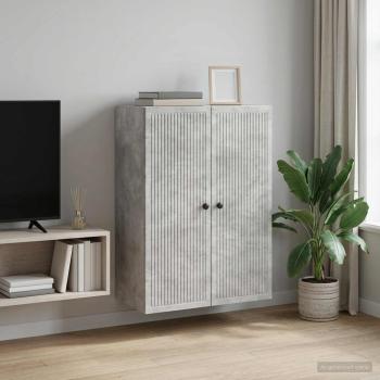 ARDEBO.de - Wandschrank Betongrau 66 x 34,5 x 90 cm Holzwerkstoff