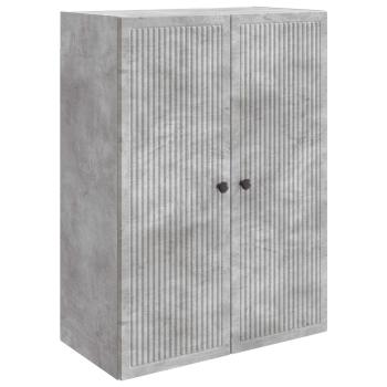 Wandschrank Betongrau 66 x 34,5 x 90 cm Holzwerkstoff