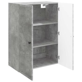 Wandschrank Betongrau 66 x 34,5 x 90 cm Holzwerkstoff