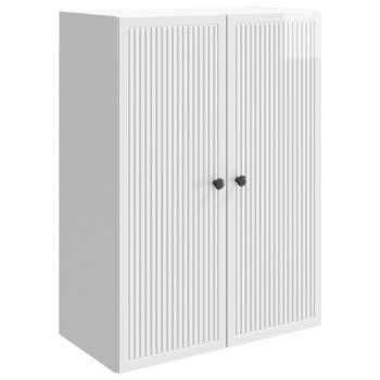 Wandschrank Hochglanz Wei? 66 x 34,5 x 90 cm Holzwerkstoff