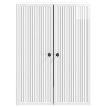 Wandschrank Hochglanz Wei? 66 x 34,5 x 90 cm Holzwerkstoff