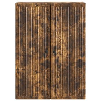 Wandschrank Ger?ucherte Eiche 66 x 34,5 x 90 cm Holzwerkstoff