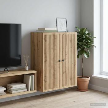 ARDEBO.de - Wandschrank 66 x 34,5 x 90 cm Holzwerkstoff Artisan-Eiche