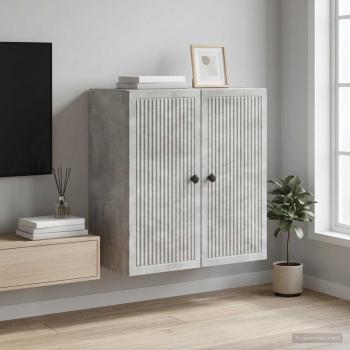 ARDEBO.de - Wandschrank Betongrau 59 x 31 x 60 cm Holzwerkstoff