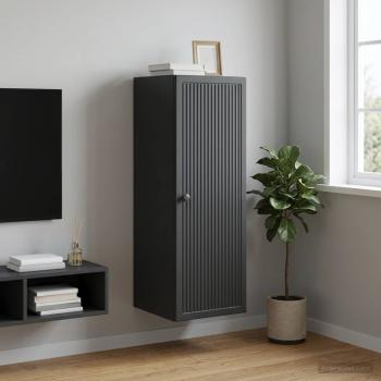 ARDEBO.de - Wandschrank Schwarz 33 x 34,5 x 90 cm Holzwerkstoff