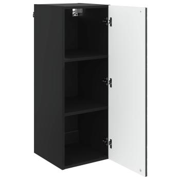 Wandschrank Schwarz 33 x 34,5 x 90 cm Holzwerkstoff