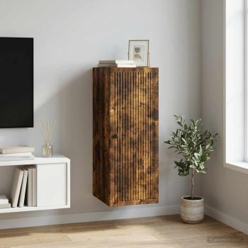 ARDEBO.de - Wandschrank Geräucherte Eiche 33 x 34,5 x 90 cm Holzwerkstoff