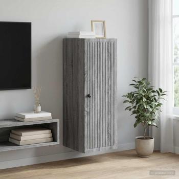 ARDEBO.de - Wandschrank Grau Sonoma 33 x 34,5 x 90 cm Holzwerkstoff