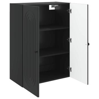 Wandschrank Schwarz 66 x 34,5 x 90 cm Holzwerkstoff