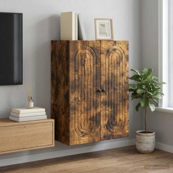 ARDEBO.de - Wandschrank Geräucherte Eiche 66 x 34,5 x 90 cm Holzwerkstoff