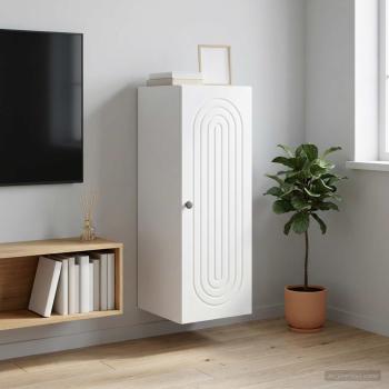 ARDEBO.de - Wandschrank Weiß 33 x 34,5 x 90 cm Holzwerkstoff