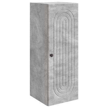 Wandschrank Betongrau 33 x 34,5 x 90 cm Holzwerkstoff