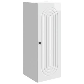 Wandschrank 33 x 34,5 x 90 cm Holzwerkstoff Hochglanz-Wei?