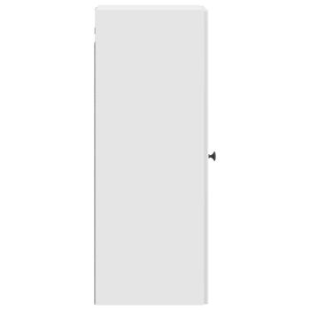 Wandschrank 33 x 34,5 x 90 cm Holzwerkstoff Hochglanz-Wei?