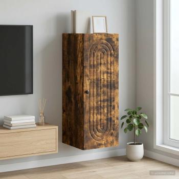 ARDEBO.de - Wandschrank Geräucherte Eiche 33 x 34,5 x 90 cm Holzwerkstoff