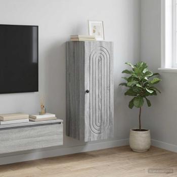 ARDEBO.de - Wandschrank Grau Sonoma 33 x 34,5 x 90 cm Holzwerkstoff
