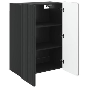 Wandschrank Schwarz 66 x 34,5 x 92 cm Holzwerkstoff