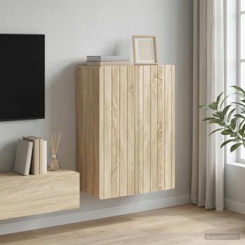 ARDEBO.de - Wandschrank Sonoma-Eiche 66 x 34,5 x 92 cm Holzwerkstoff