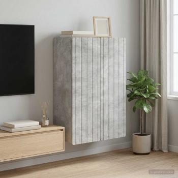 ARDEBO.de - Wandschrank Betongrau 66 x 34,5 x 92 cm Holzwerkstoff