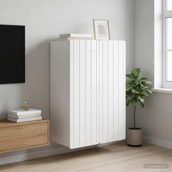 ARDEBO.de - Wandschrank Hochglanz Weiß 66 x 34,5 x 92 cm Holzwerkstoff
