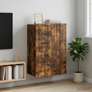 ARDEBO.de - Wandschrank Geräucherte Eiche 66 x 34,5 x 92 cm Holzwerkstoff