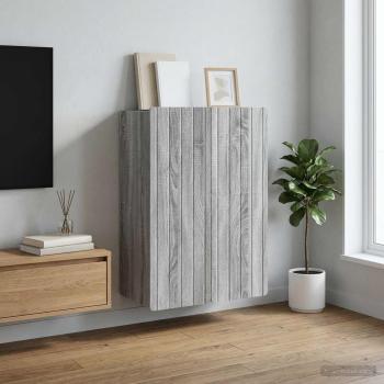 ARDEBO.de - Wandschrank Grau Sonoma 66 x 34,5 x 92 cm Holzwerkstoff