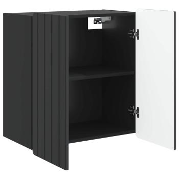 Wandschrank Schwarz 59 x 31 x 64 cm Holzwerkstoff